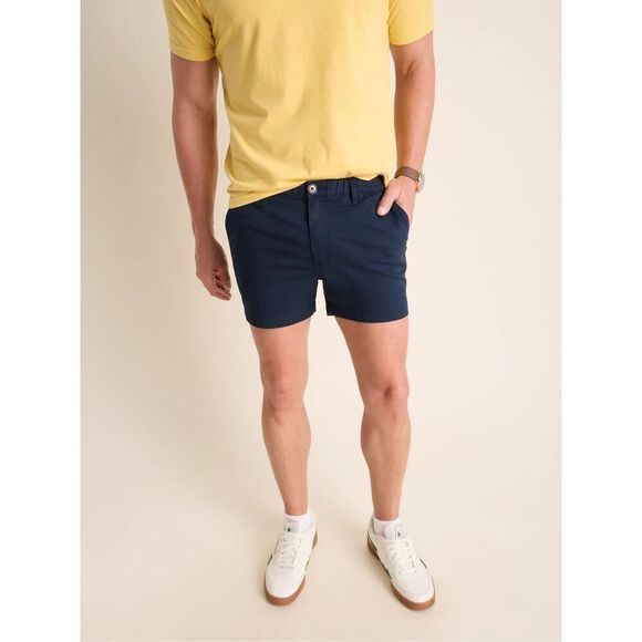 NWOT Chubbies The Armadas Navy Blue 4” Originals Stretch Short Large - Picture 1 of 7